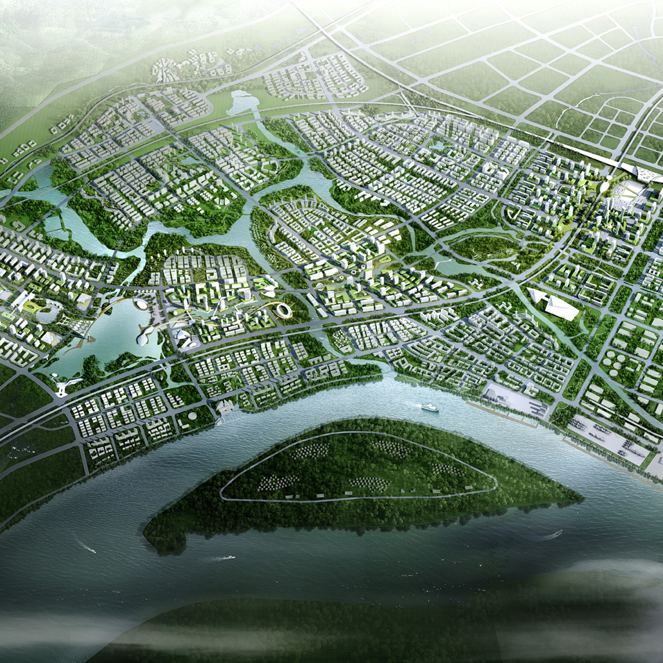 Urban design of Zhaoqing new town